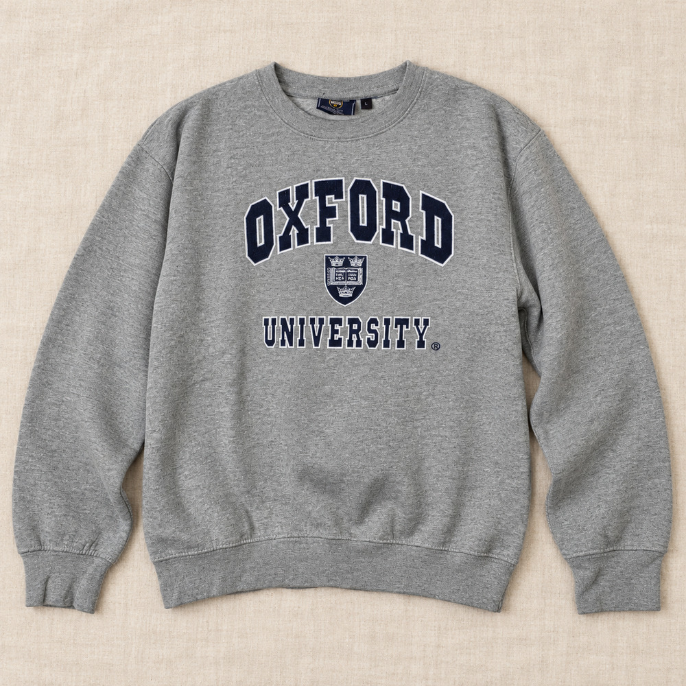 Oxford University Official Sweatshirt Gray Adult Large Crest Crewneck